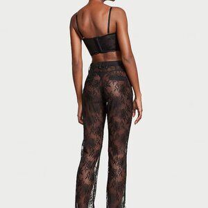 Victorias Secret Black Archive Lace See Through Pant / Size Small